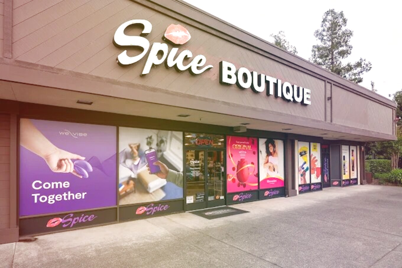 The real Spice Sensuality boutique storefront in Santa Rosa, California