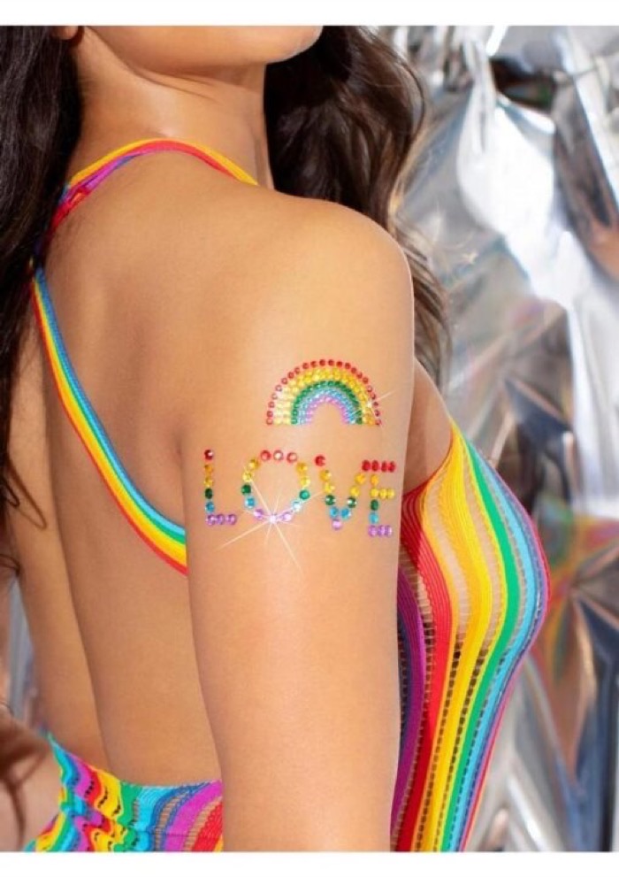 Leg Avenue Pride body jewels sticker, multicolor